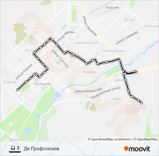 3 Bus Line Map