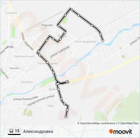 15 Bus Line Map