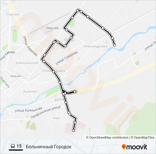 15 Bus Line Map