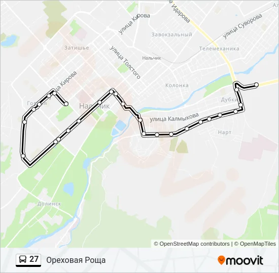27 Bus Line Map