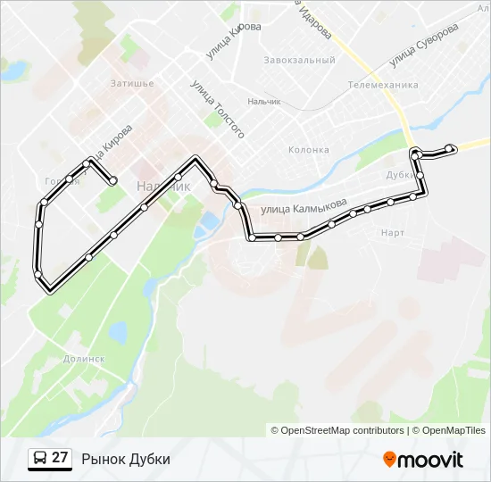 27 Bus Line Map