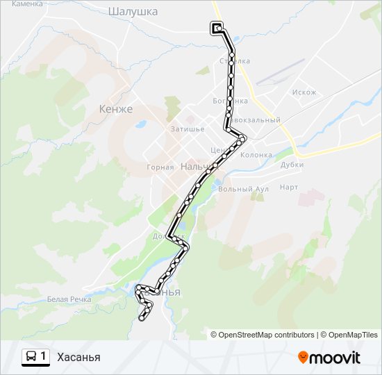 1 Bus Line Map