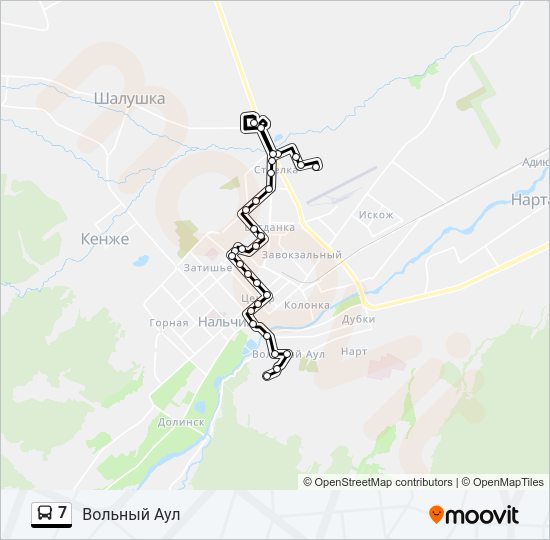 7 Bus Line Map