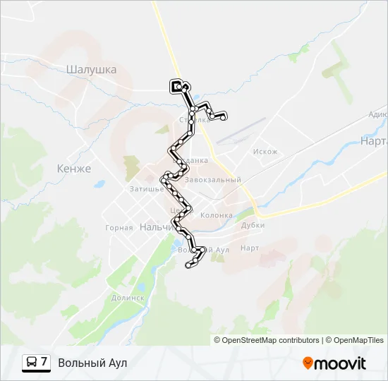 7 Bus Line Map