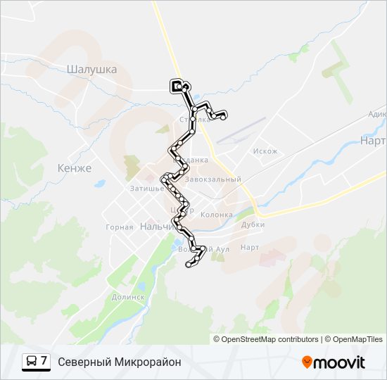 7 Bus Line Map