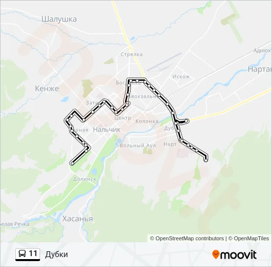 11 Bus Line Map