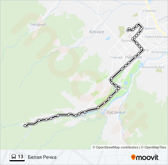 13 Bus Line Map