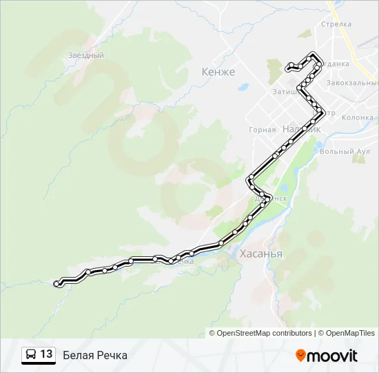 13 Bus Line Map