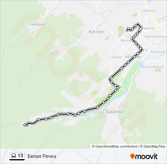 Маршрут 13 набережные челны схема
