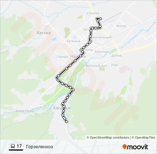 17 Bus Line Map