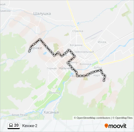 20 Bus Line Map