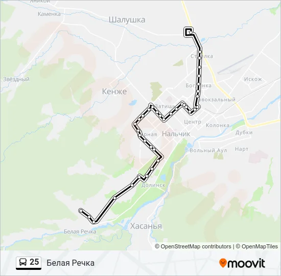 25 Bus Line Map