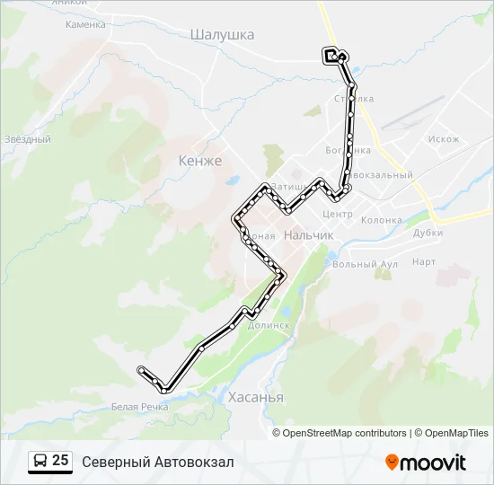 25 Bus Line Map