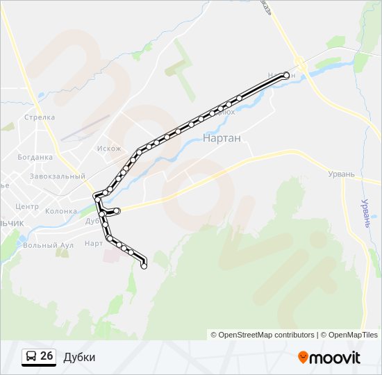 26 Bus Line Map