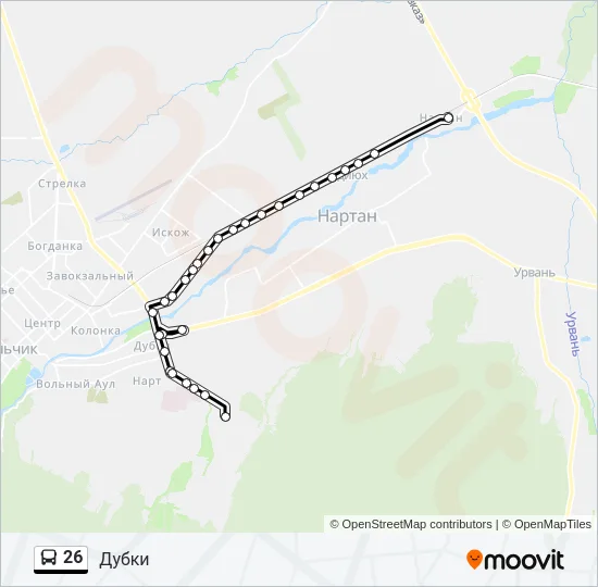 26 Bus Line Map