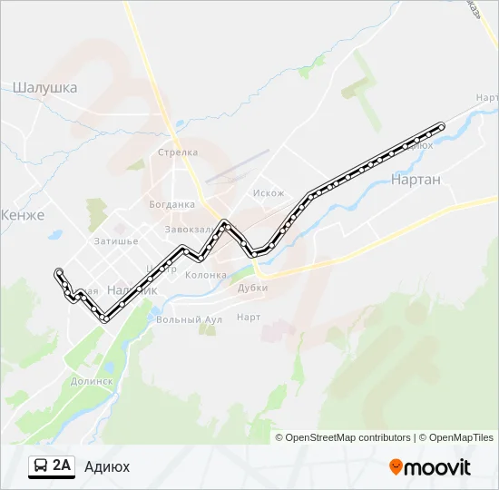 2А Bus Line Map