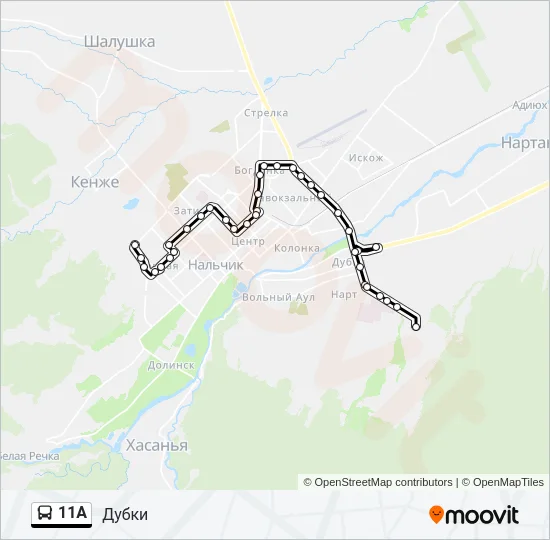 11А Bus Line Map