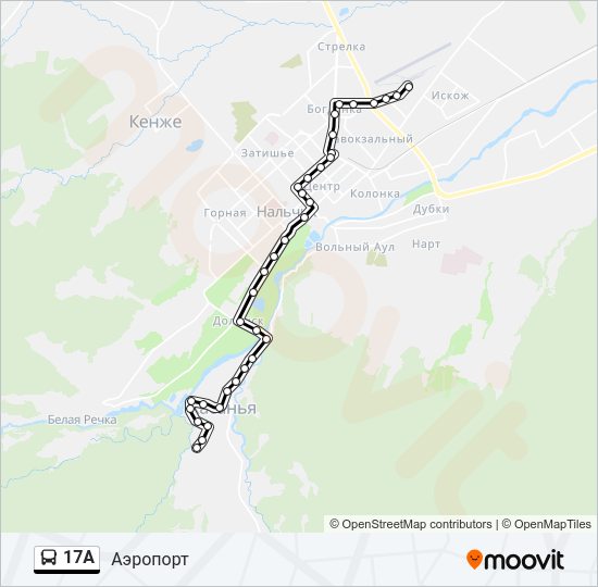 17А Bus Line Map