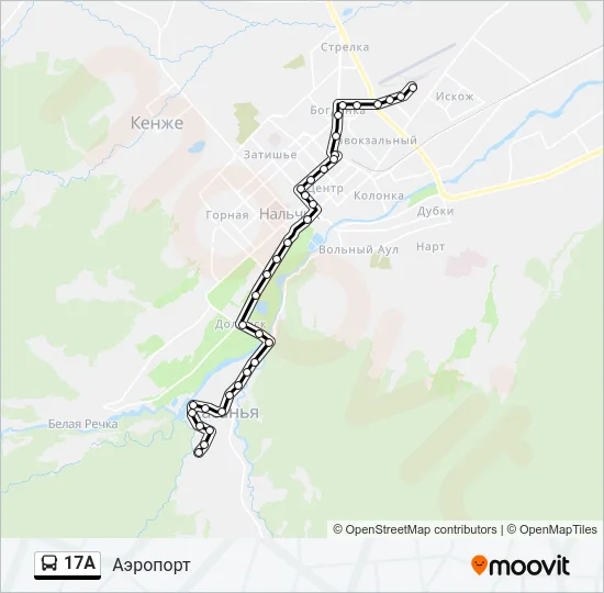 17А Bus Line Map