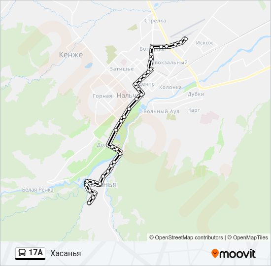 17А Bus Line Map