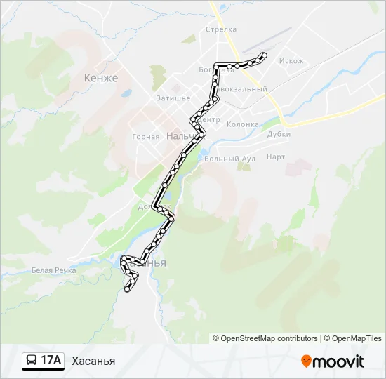 17А Bus Line Map