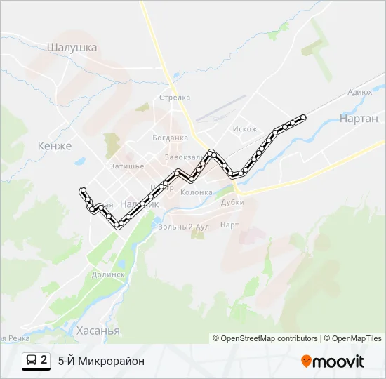 2 Bus Line Map