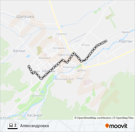 Автобус 2: карта маршрута