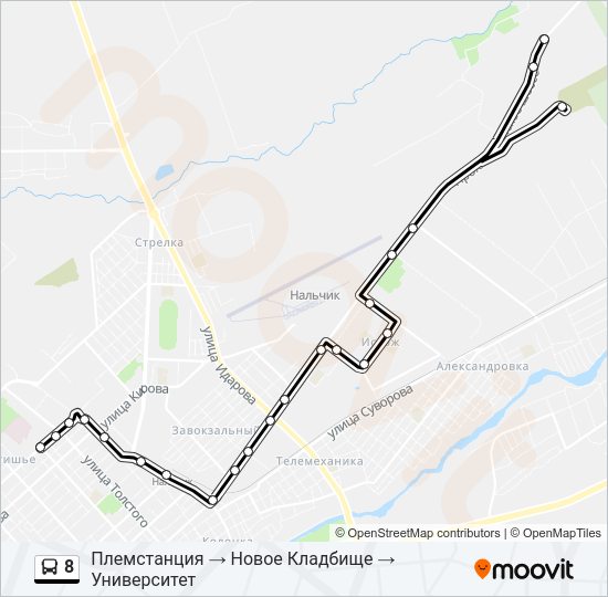 8 Bus Line Map