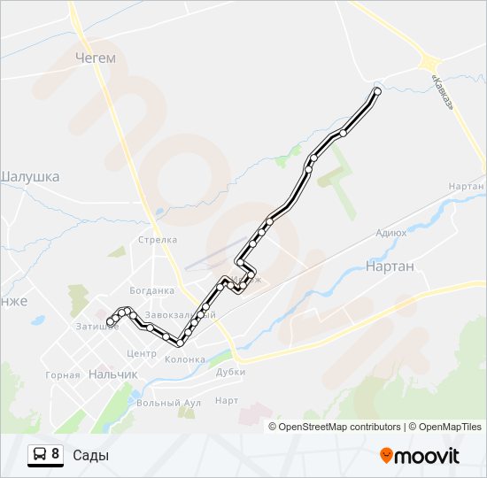 8 Bus Line Map