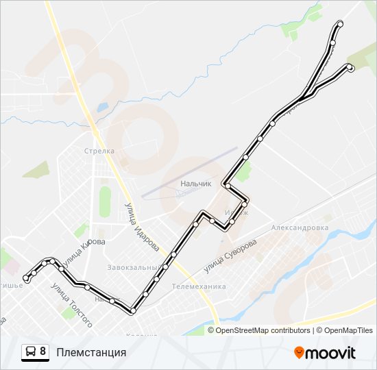 8 Bus Line Map