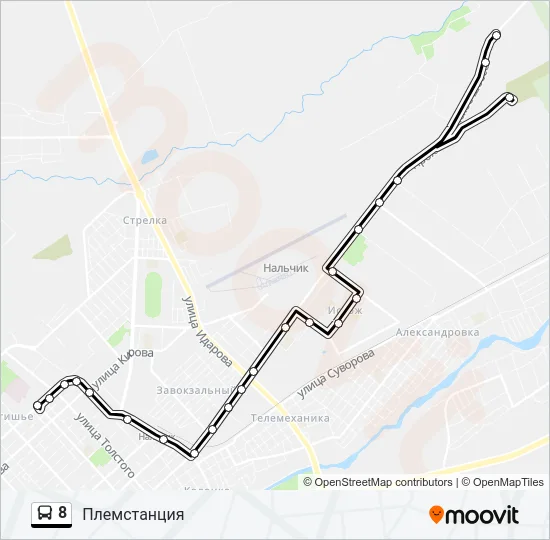 8 Bus Line Map