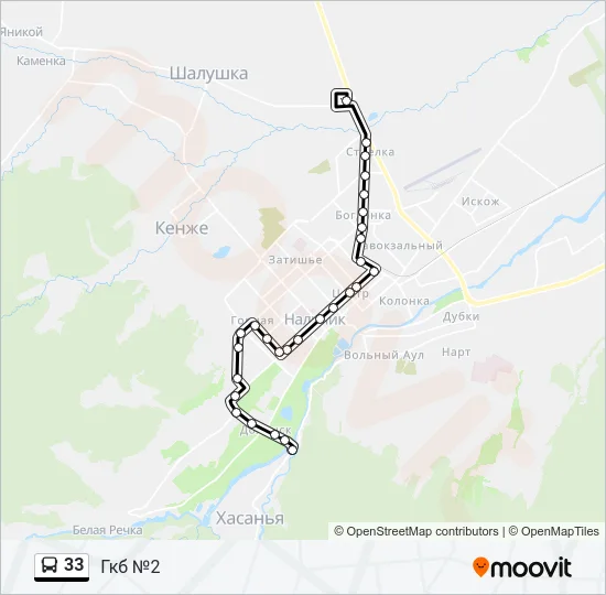 33 Bus Line Map