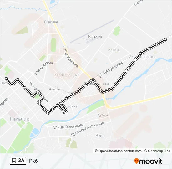 3А Bus Line Map