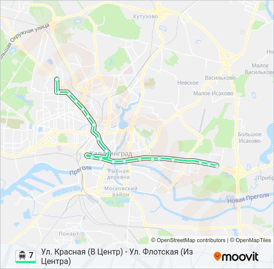 Троллейбус 7: карта маршрута