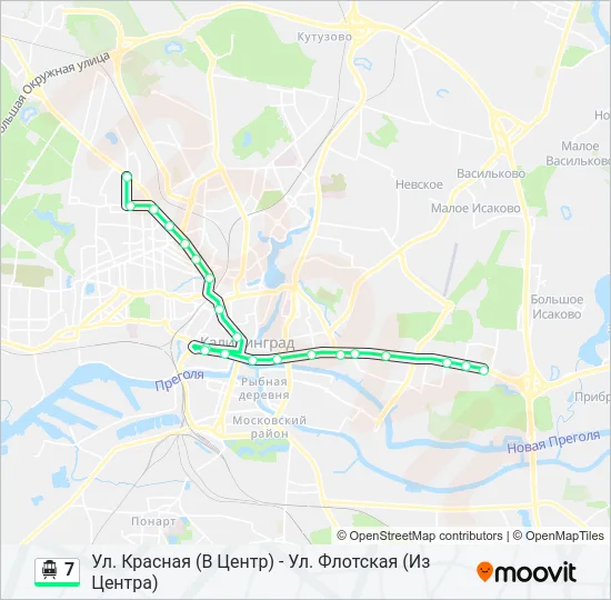 Троллейбус 7: карта маршрута