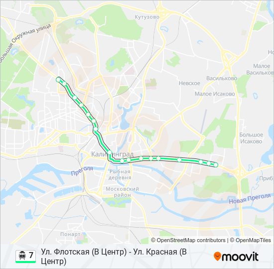 Маршруты калининграда 14. Троллейбус 7 маршрут. Ул Флотская Калининград на карте. 7 Троллейбус Калининград маршрут. Красная улица маршрут