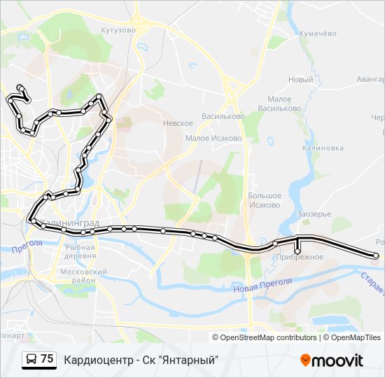 75 Bus Line Map