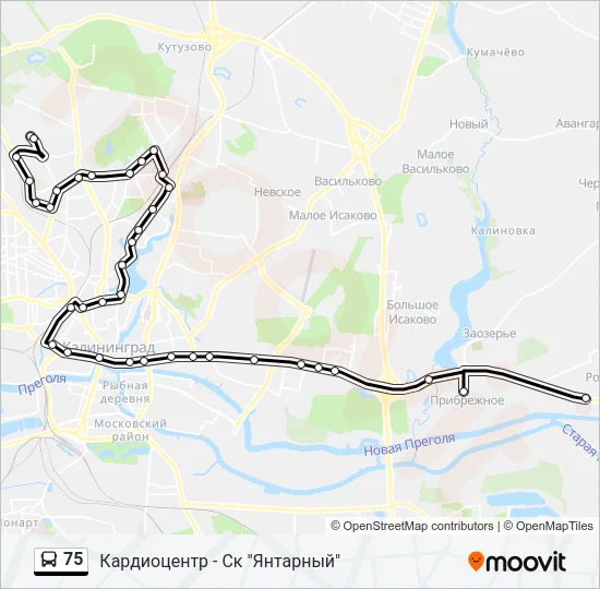 75 Bus Line Map
