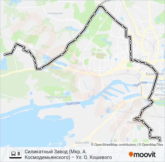 8 Bus Line Map