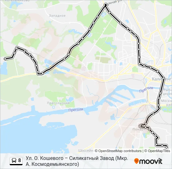 8 Bus Line Map