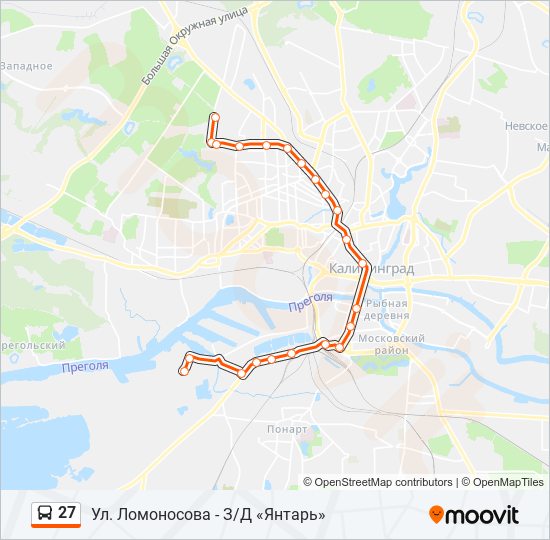 27 bus Line Map