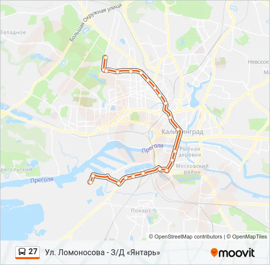 27 Bus Line Map