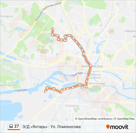 27 Bus Line Map