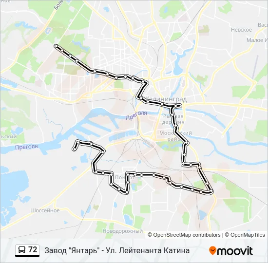 72 Bus Line Map