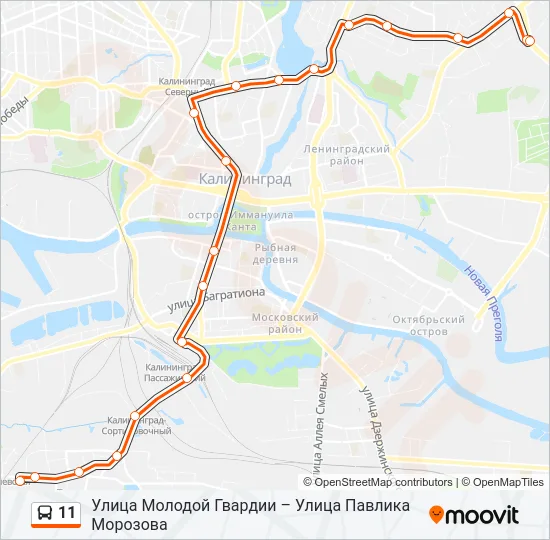 11 Bus Line Map