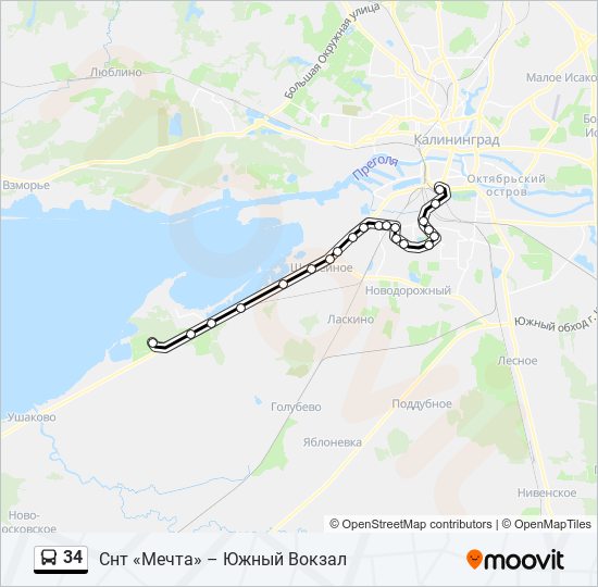 Расписание автобусов 34 маршрута на сегодня