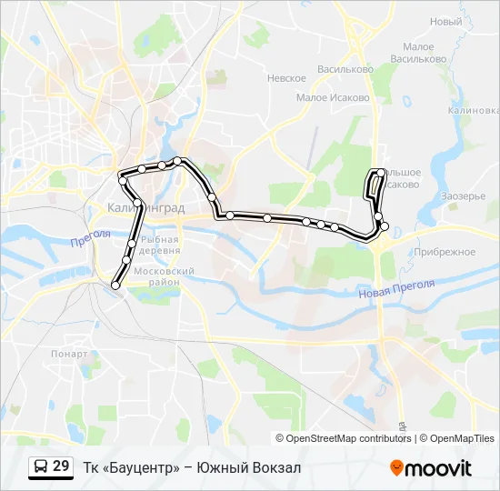 29 Bus Line Map