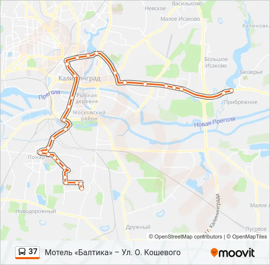 37 Bus Line Map