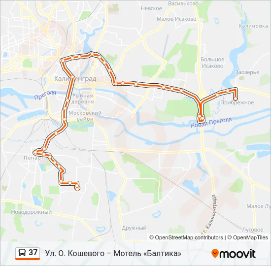 37 Bus Line Map
