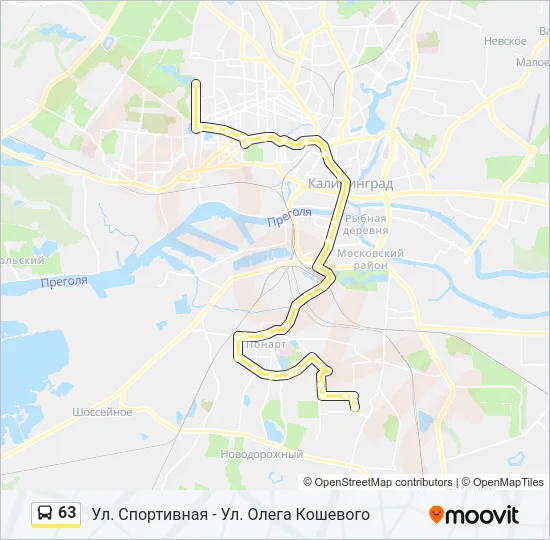 63 Bus Line Map